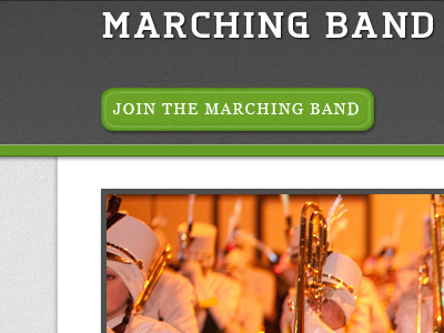 Marching Band band button call to action call to action colorado state university csu georgia graphic design image linn marching marching band noise olaus olaus linn tertre texture title web design website wordpress