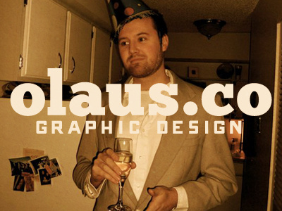 Olaus.Co Logo design goofy party hats graphic design league of movable type linn logo logotype lost type olaus olaus linn olaus.co typography