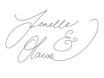 Jenelle & Olaus Wedding Logo ampersand branding calligraphy hand identity lettering linn logo olaus typography wedding