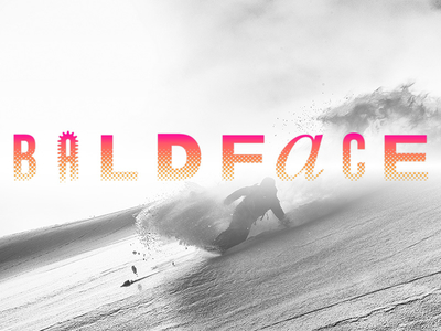 Baldface: The Temple of Snowboarding Logo content design gore tex interactive logo mountains post modern snowboarding storytelling design teton gravity research tgr typography volcom