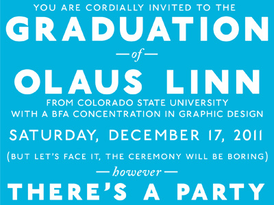 Grad Invite adobe blue caslon graduation invitation linn olaus p22 print screen underground