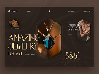 Jewelry e-commerce concept design ui web