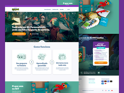 Explorer Landing Page educational interface kids redesign ui