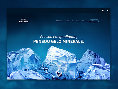 Gelo Minerale homepage redesign ui ux website white