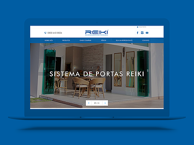 Reiki blue glass redesign ui ux website white