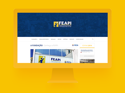 FEAPI redesign school ui ux web yellow
