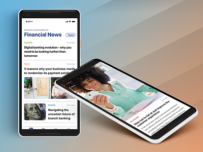 Financial UI Concepts on Google Pixel 2 XL
