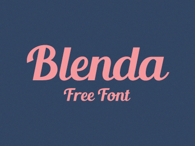 Blenda - Free Font bold display font script typeface