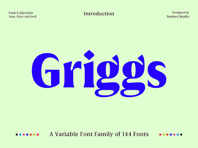 Griggs Variable Typeface animation art direction branding display editorial font graphic design illustration logo motion graphics packaging sans serif serif type design typeface typography ui variable font vf font web design