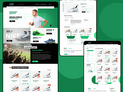 Design of an online sports store - HATTRICK ⚽ football sport ui ux web website