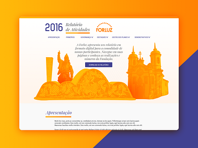 2016/2017 Annual Report Forluz brazil desktop hotsite landing page report ui