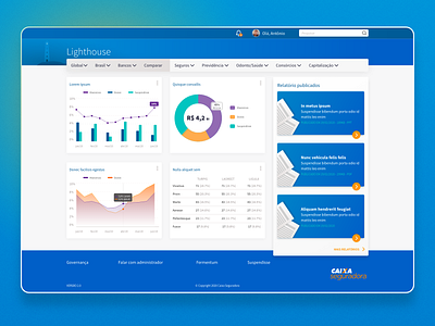 Dashboard - Lighthouse Finance App app dashboard data visualization financial financial app private pension ui