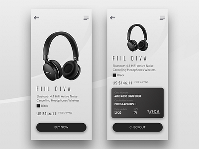 Credit Card Checkout – Daily UI #002 checkout creditcard dailyui headphone payment shop ui ux