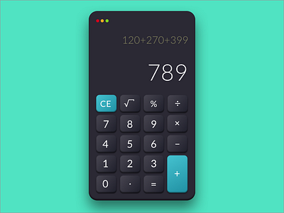 Calculator - Daily UI #004 app calculator concept dailyui interface