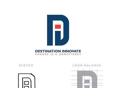 Destination Innovate adobe illustrator branding design icon logo logo design minimal vector