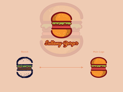 Burger Logo- Modern Restaurant Logo