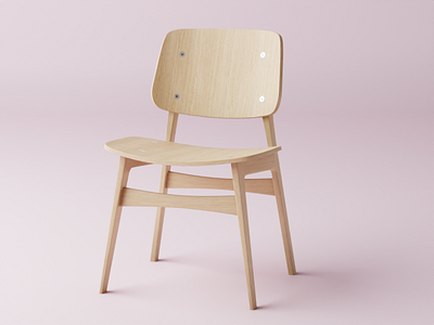 3D Fredericia Chair Render (Blender Rendering Engine) 3d 3d design blender chair graphic graphic design illustration product design