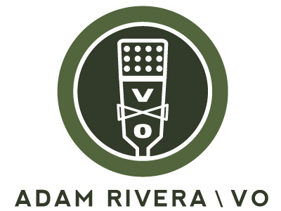 Logo Design - Adam Rivera | Voice Over circle design graphic green illustration logo mark microphone trademark voice over