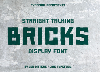 Bricks Display Font brandlogo displayfont graphicdesign logo logodesign rough font type typeface typo typographic typography typography design typography logo