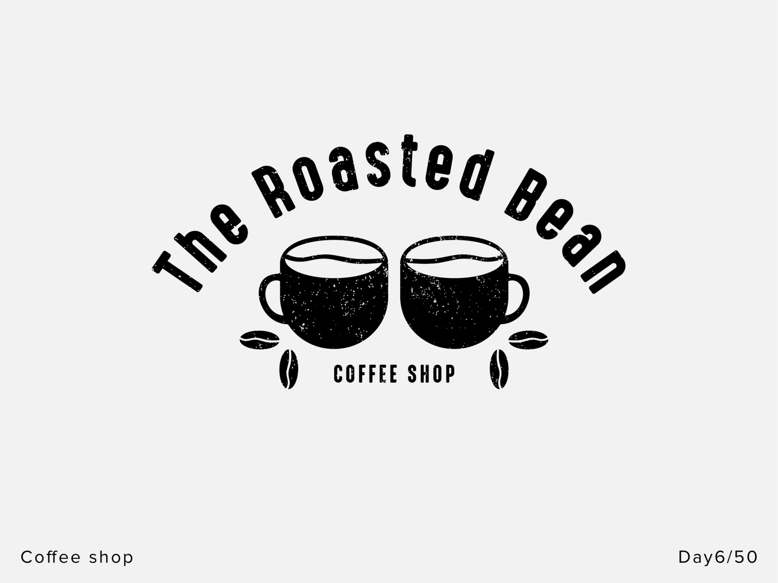 The Roasted Bean - day 6 - Daily Logo Challenge by Typefool on Dribbble