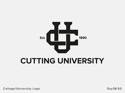 College/university Logo - Day 38 - Daily Logo Challenge brandidentity branding brandlogo brandmark design flat graphicdesign icon identity illustration logo logodesign logomark logos logotype mark minimal monogram typography vector