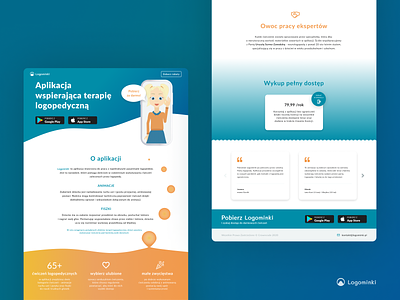 Landing Page for Speech Therapy App branding landing page logo ui ux