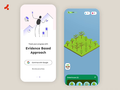 Atom App | Onething Design app app design design habit habit tracker illustration interaction ui uidesign ux ux design