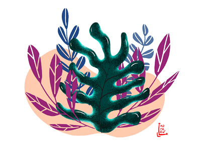 I'm a plant lover procreate illustration plant