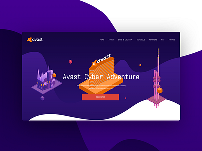 Event Landing Page Header by Adam Ciganik on Dribbble