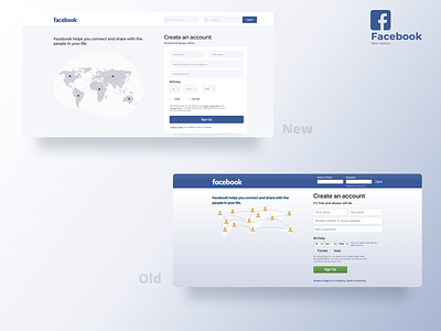 Facebook New And Old design facebook ui