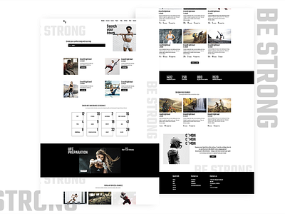 Landing Page for Search Sports Courses design typography ui web website