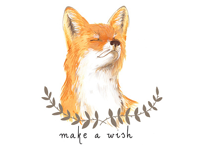 .make a wish. animal fox paint