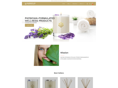aliminatelife candles design ui design web website