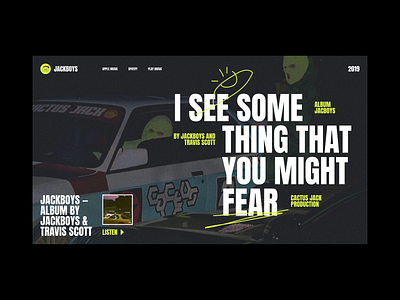 Jackboys Album — Concept design music typography ui website