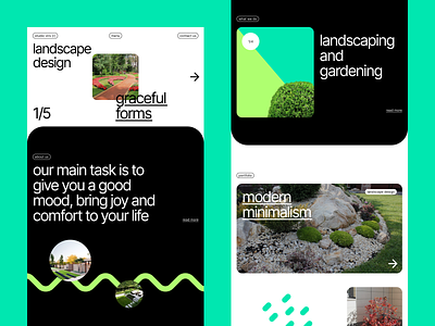 Landscape Design Studio — Website design fashion garden landscape layout portfolio service studio typography ui ux website