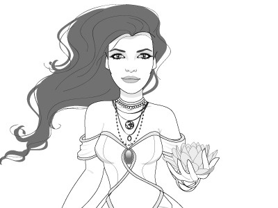 Custom Avatar Illustration drawing girl illustration vector