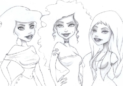 Witches Of Eastwick Sketch characters illustration sketch