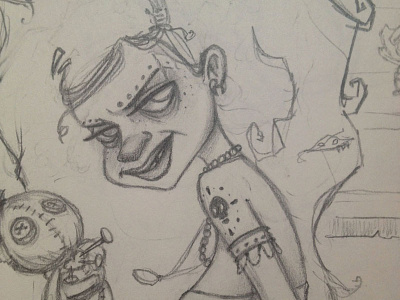 Voodoo character design drawing illustration sketch woman