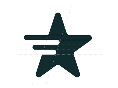 A Star... Re-design concept blue branding green logo star
