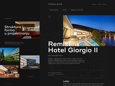 Forma-Biro Architecture and Design architecture black dark design ui