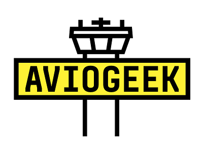 Aviogeek.com logo black logo yellow