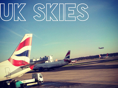 UK skies airplanes airport blue red uk