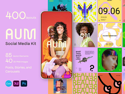 AUM - Dreamy Events & Body Positive body bodypositive canva graphic design ig stories ig template illustration instagram stories instagram template lgbtq love social ui