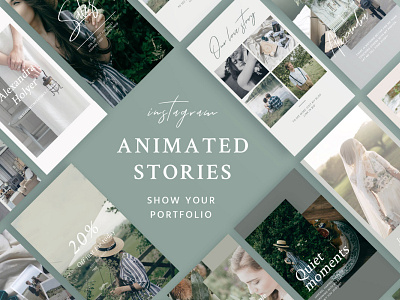 Portfolio Animated Stories animated stories brend ig template instagram stories instagram template logo wedding