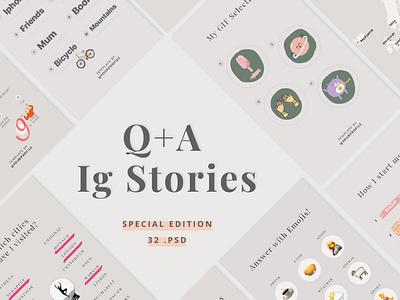 Q+A Stories Templates animated stories answer ig stories ig template instagram stories instagram template question quiz