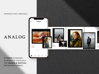 Analog - Carousel Post Templates animated stories carousel ig carousel ig template instagram slide instagram stories instagram template slide template slider