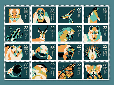Stamp design for endangered species