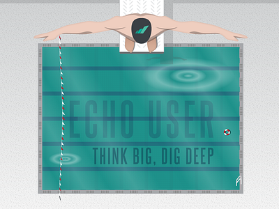 Think big, dig deep. ad diving web banner