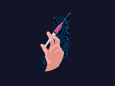 Junkie 36daysoftype book burroughs drugs graphic hands high illustration letters syringe