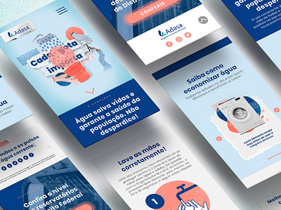 Landing Page - Cada gota importa - Adasa app app design icon ui ux